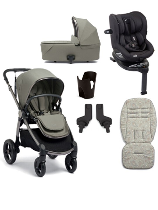 Ocarro 6 Piece Essentials Bundle Everest with Joie i-Spin 360 i-Size Car Seat Coal image number 1